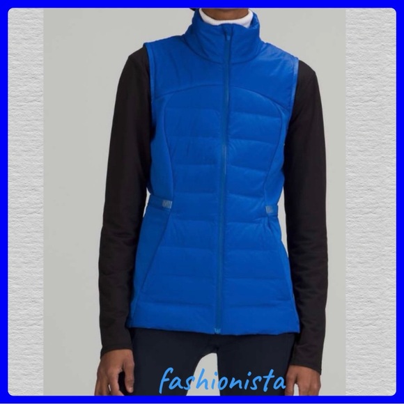 Lululemon Down For It All Vest Blazer Blue Tone Sz.108